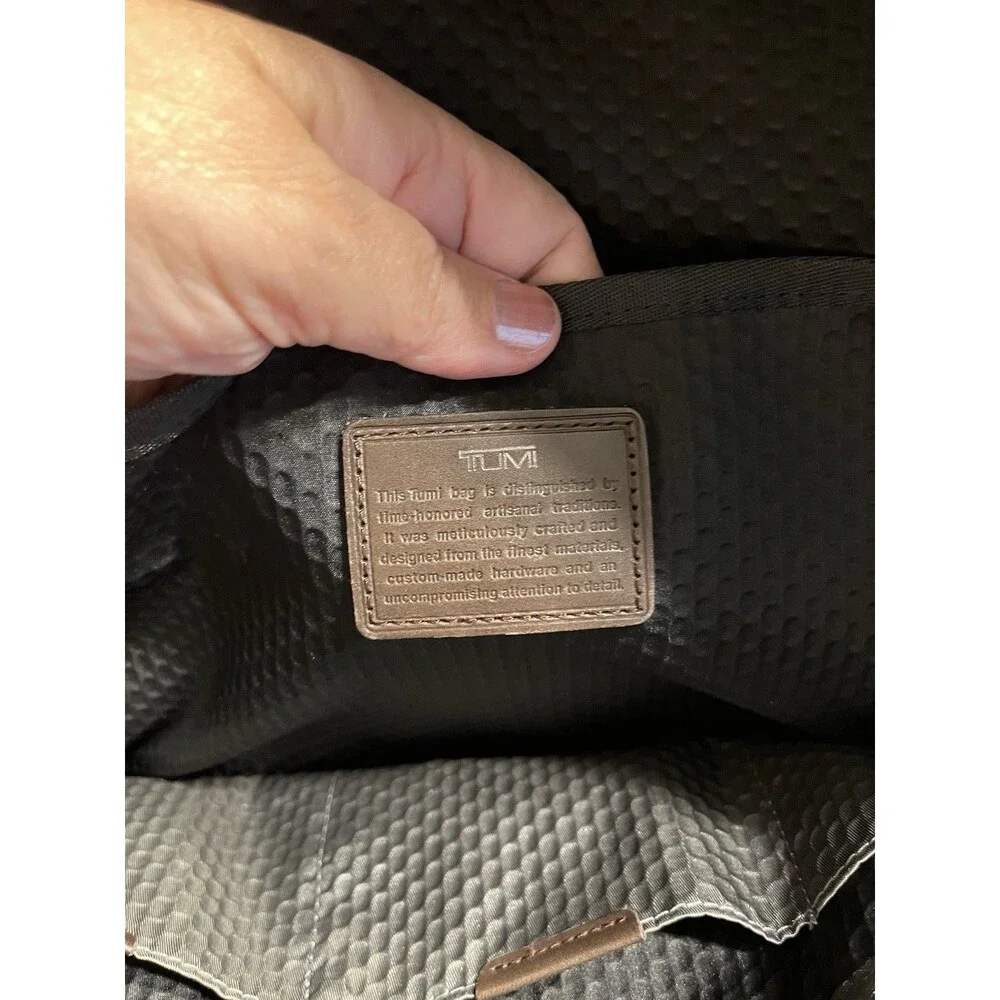 TUMI Alpha Bravo McNair Slim Briefcase Black Ballistic Nylon Leather 22611HKH